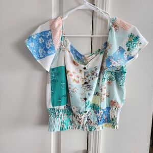Monteau Los Angeles Patchwork Blouse